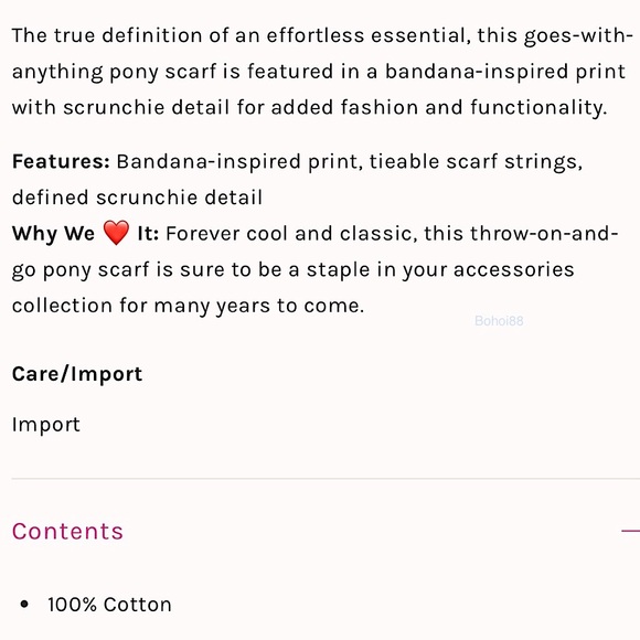 NEW Free People Simply Printed Pony Scarf - Picture 5 of 12